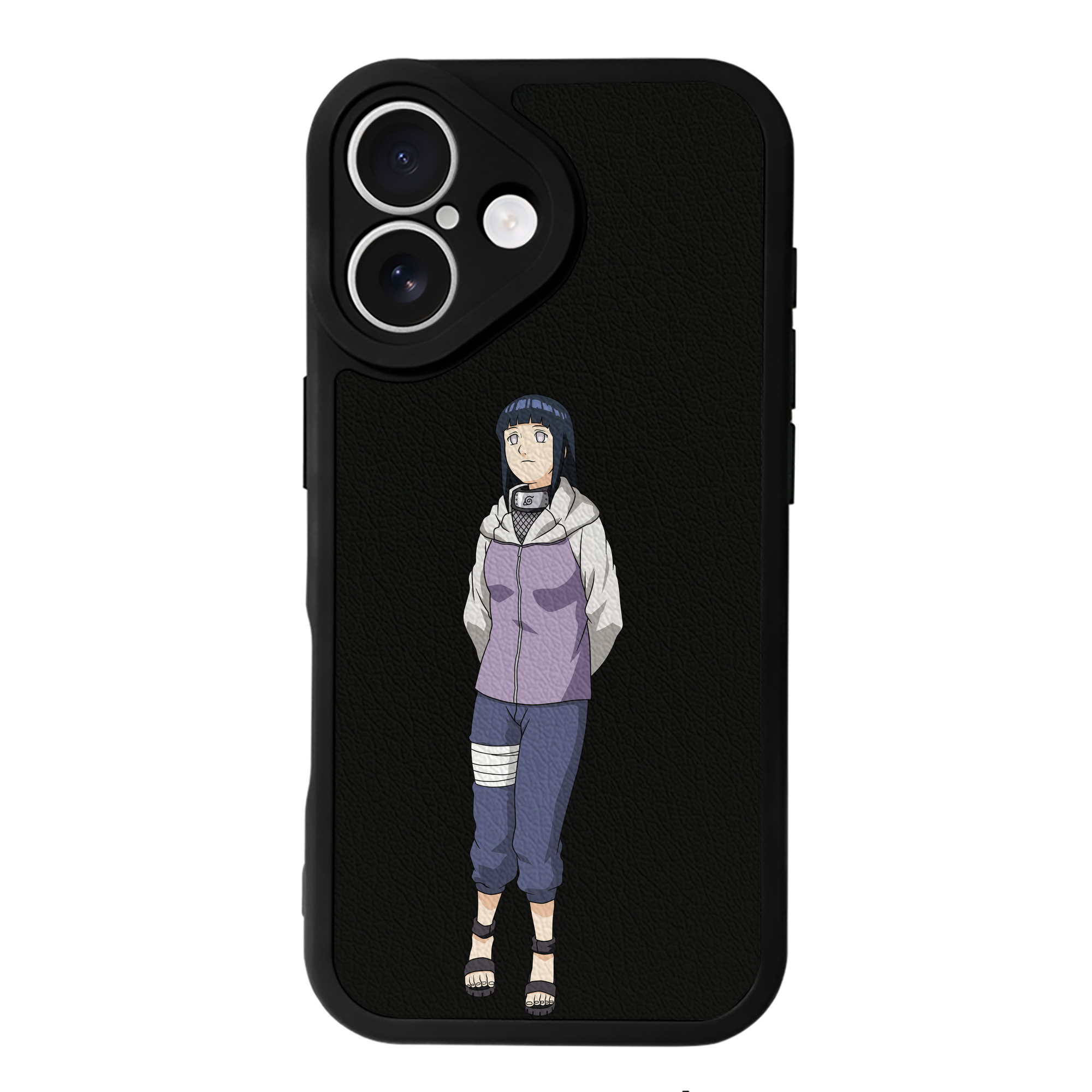 （画像用） NARUTO -ナルト- 日向ヒナタ Hyūga Hinata 【iPhone 16シリーズ対応】シリコンスマホケース（レザー調） 材質：シリコン